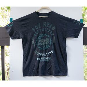 Buckle Fox Racing Men's Gray Short Sleeve T-Shirt Motocross‎ Size XL